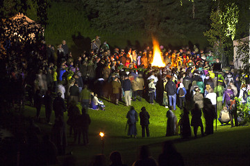 Image showing Midsumer or John's eve celebration in Latvia