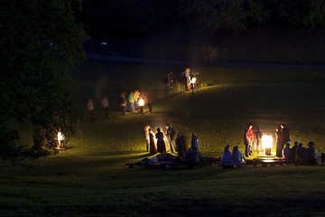 Image showing Midsumer or John's eve celebration in Latvia
