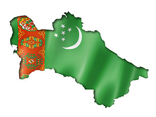 Image showing Turkmenistan flag map