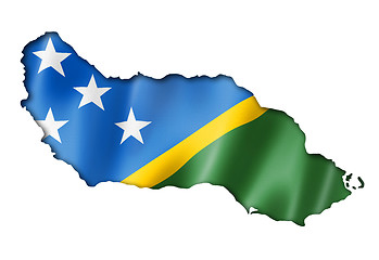 Image showing Solomon Islands flag map