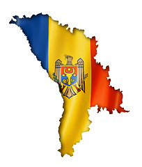 Image showing Moldova flag map