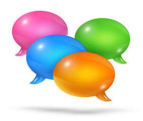 Image showing Group of speech bubbles