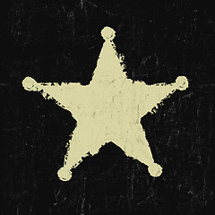 Image showing Grunge sheriff star. Vector