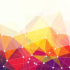 Image showing Abstract colorful triangles design, vector background