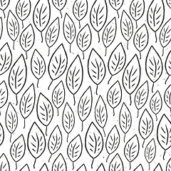 Image showing Seamless leaves pattern. Vector