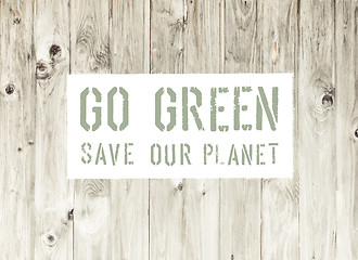 Image showing Go Green Abstract Ecology Poster