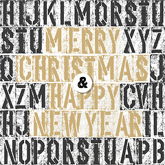 Image showing Merry Christmas Letterpress Concept With Colorful Letters