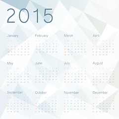 Image showing Abstract background with calendar 2015. Vector.