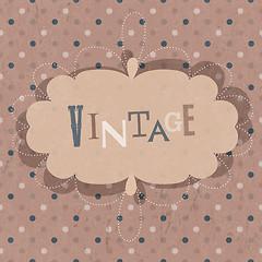 Image showing Vintage design card. Vector