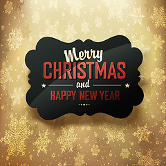 Image showing Christmas golden abstract background. Vector.