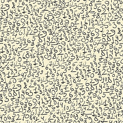 Image showing Hand-drawn doodles seamless pattern. Vector