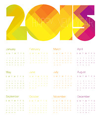 Image showing Calendar 2015 Colorful. Vector.