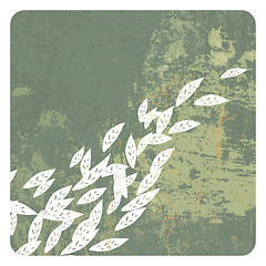 Image showing Leaves grunge background