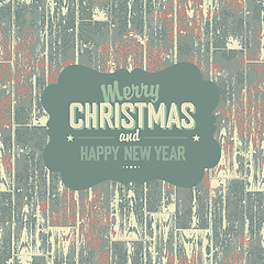 Image showing Merry Christmas retro card. Vector, EPS10