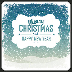 Image showing Merry Christmas Greeting Retro Card. Vector