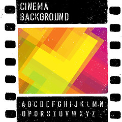 Image showing Grunge colorful cinema design template. Vector