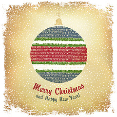 Image showing Vintage Christmas Ball. Vector