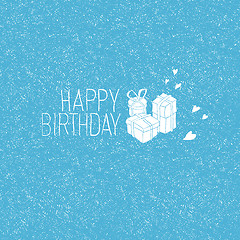 Image showing Happy Birthday Hand Drawn Card, Vector