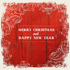 Image showing Christmas greeting card design, vector.