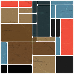 Image showing Abstract retro blocks design background colorful, Vector