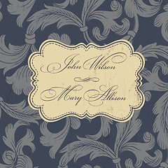 Image showing Vintage wedding invitation card. Vector