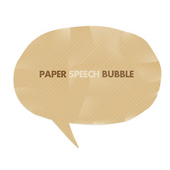 Image showing Paper speech bubble. Vector