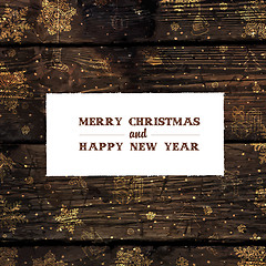 Image showing Retro Styled Christmas Card Design Template. Vector.