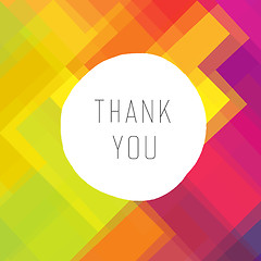 Image showing Thank you card colorful, vector