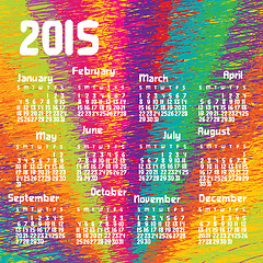 Image showing Calendar 2015