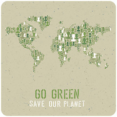 Image showing Go Green. Ecology Poster Concept. Vector.