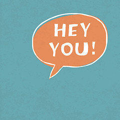 Image showing Hey You! Exclamation Words Vector Illustration