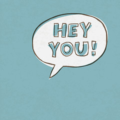 Image showing Hey You! Exclamation Words Vector Illustration