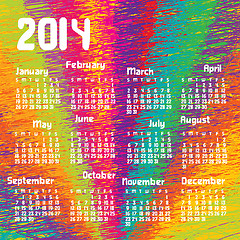Image showing Calendar 2014