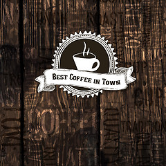 Image showing Best Coffee In Town Poster. Vector
