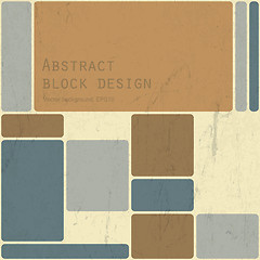 Image showing Abstract retro blocks design background, Vector