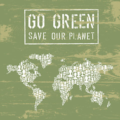 Image showing Go Green Conceptual Poster. Vector