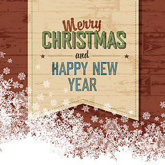 Image showing Merry Christmas Design Template With Isolated Side.Vector