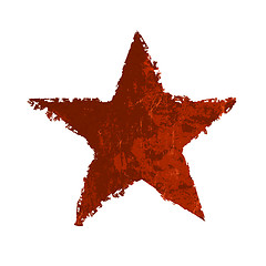 Image showing Red grunge star. Vector