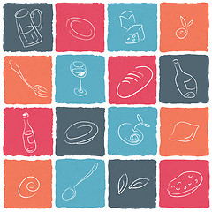 Image showing Restaurant icon collection. Vector, EPS10.