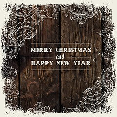 Image showing Christmas greeting card design, vector.