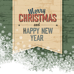 Image showing Merry Christmas Design Template With Isolated Side.Vector