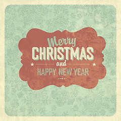 Image showing Christmas Greeting Vintage Poster. Vector
