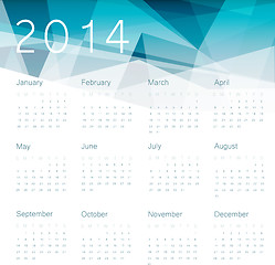 Image showing Calendar 2014. Vector.