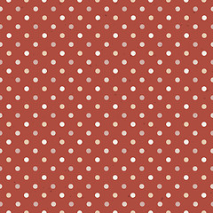 Image showing Vintage Textured Polka Dot Seamless Pattern
