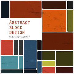 Image showing Abstract retro blocks design background colorful, Vector