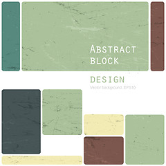 Image showing Abstract retro blocks design background, Vector