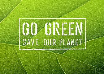 Image showing Go Green Poster, Vector