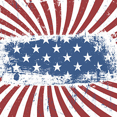 Image showing American patriotic vintage background. Vector, EPS10