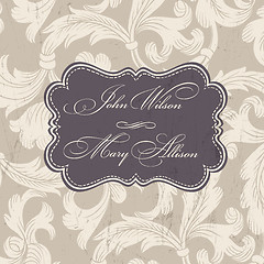 Image showing Retro Wedding Invitation. Vector