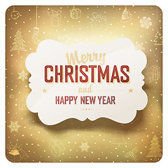 Image showing Merry Christmas Card, vector.